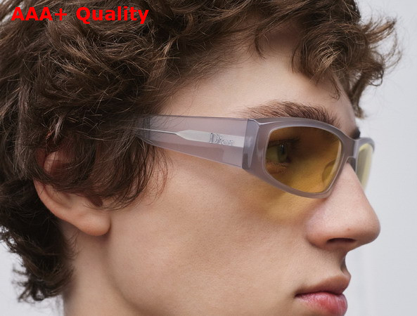 DiorSymbol S1I Transparent Gray Rectangular Sunglasses Replica