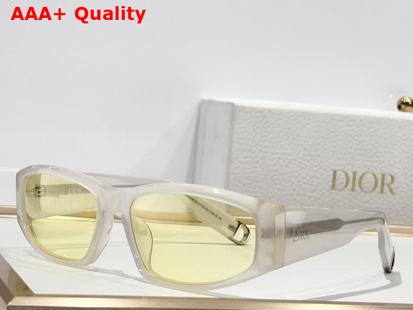 DiorSymbol S1I Transparent Gray Rectangular Sunglasses Replica