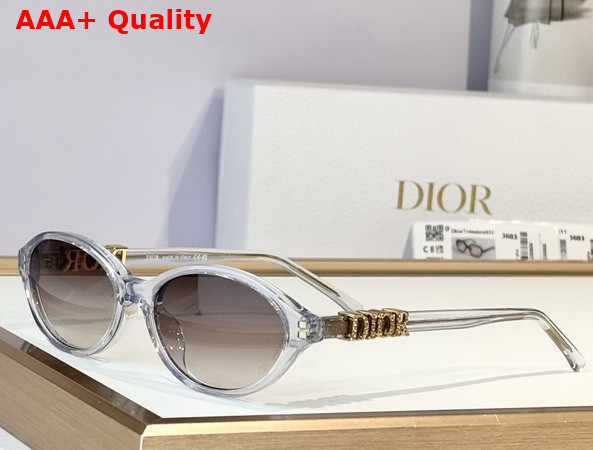 DiorTreasure R1F Black Oval Sunglasses Replica