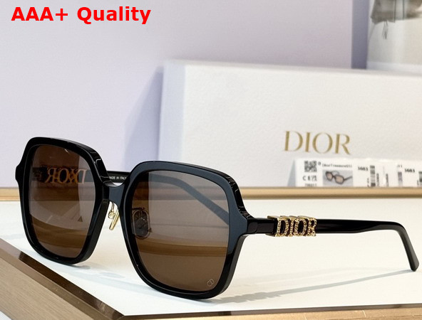 DiorTreasure S1F Black Square Sunglasses Replica