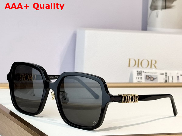 DiorTreasure S1F Black Square Sunglasses Replica
