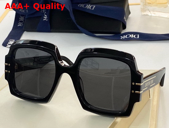 Diorsignature S1U Black Square Sunglasses Replica