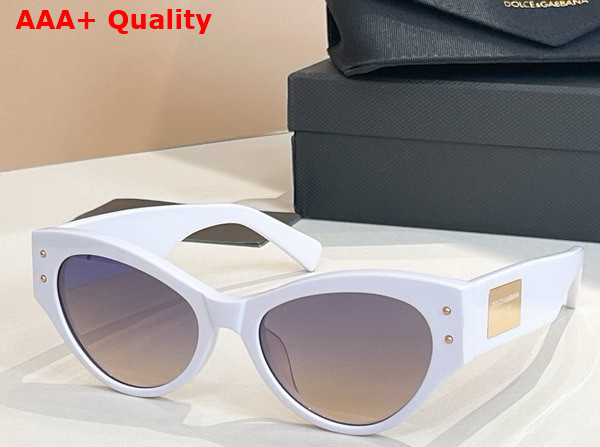 Dolce Gabbana DG Logo Plaque Sunglasses Black Replica
