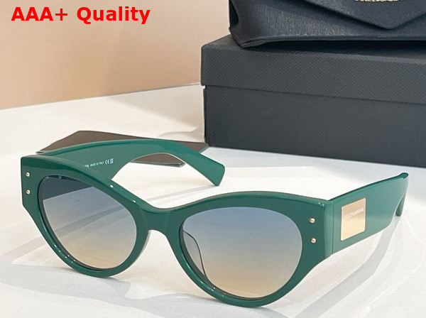 Dolce Gabbana DG Logo Plaque Sunglasses Black Replica