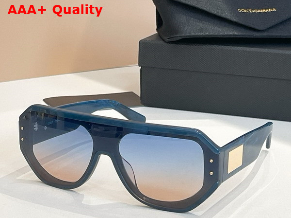 Dolce Gabbana DG Logo Plaque Sunglasses in Brown Replica
