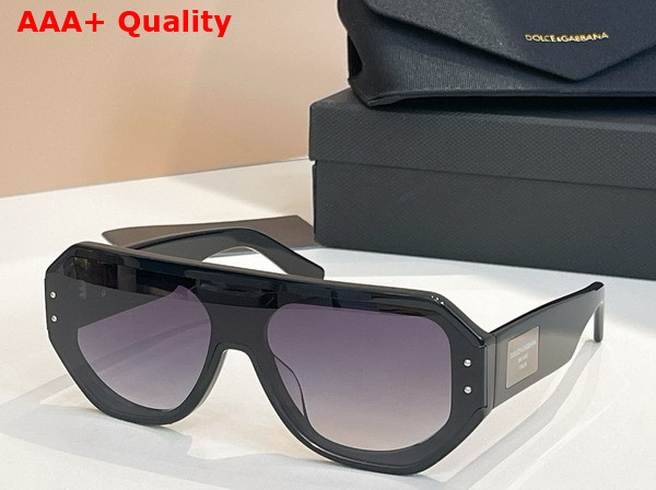 Dolce Gabbana DG Logo Plaque Sunglasses in Brown Replica