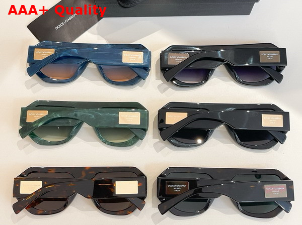 Dolce Gabbana DG Logo Plaque Sunglasses in Brown Replica