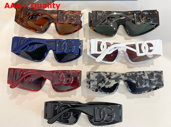 Dolce Gabbana Shield Sunglasses in White Replica