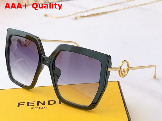 Fendi F IS Fendi FF Havana Acetate and Metal Sunglasses Replica