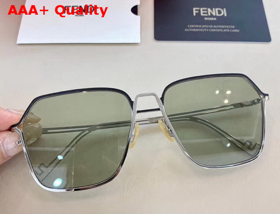 Fendi Grid Brown and Gold Sunglasses Replica