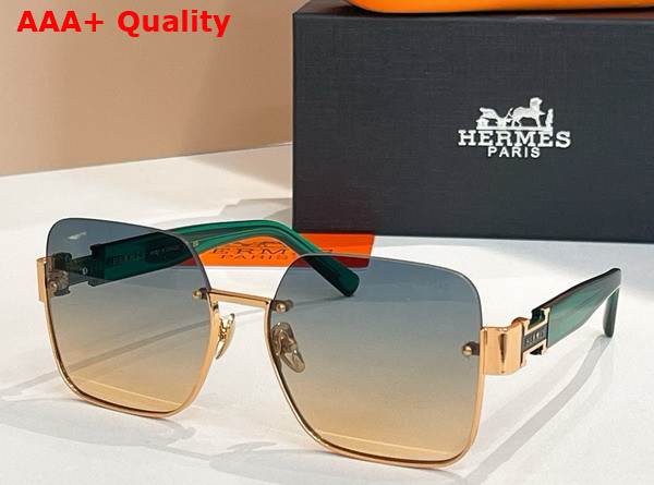 Hermes Square Sunglasses Tea Color Replica