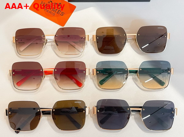 Hermes Square Sunglasses Tea Color Replica