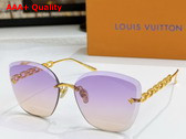 LV Jewel Round Cat Eye Sunglasses Pink Gold Z2682U Replica