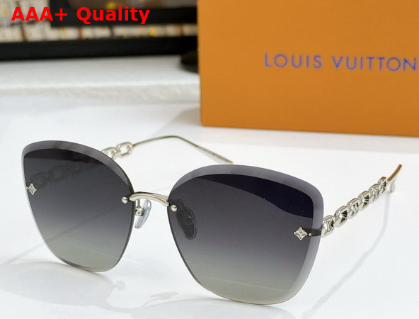 LV Jewel Round Cat Eye Sunglasses Pink Gold Z2682U Replica