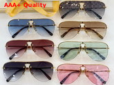 Louis Vuitton Aviator Sunglasses with Brown Monogram Lens Replica