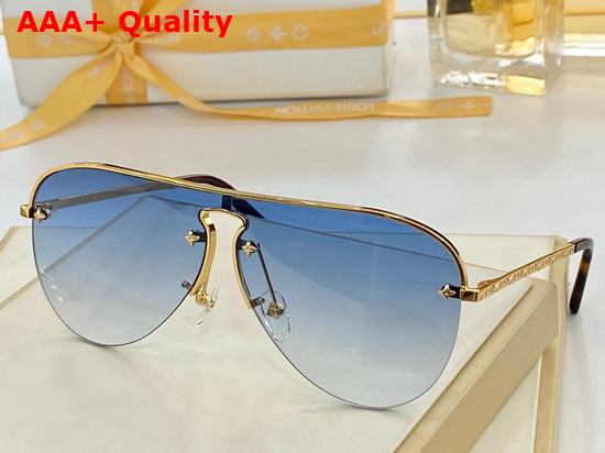 Louis Vuitton Aviator Sunglasses with Brown Monogram Lens Replica