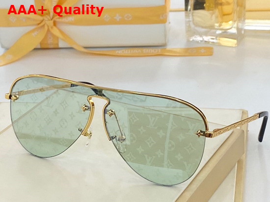 Louis Vuitton Aviator Sunglasses with Brown Monogram Lens Replica
