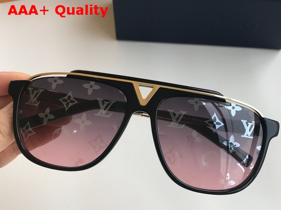 Louis Vuitton Mascot Sunglasses Black Acetate and Silver Metal Replica