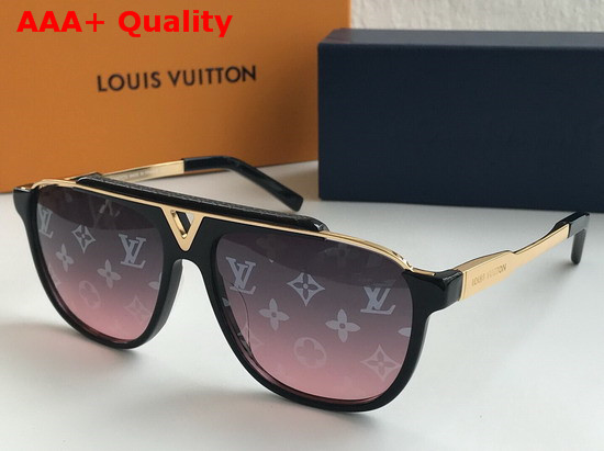 Louis Vuitton Mascot Sunglasses Black Acetate and Silver Metal Replica