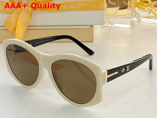 Louis Vuitton Oval Frame Acetate Sunglasses in Black Replica