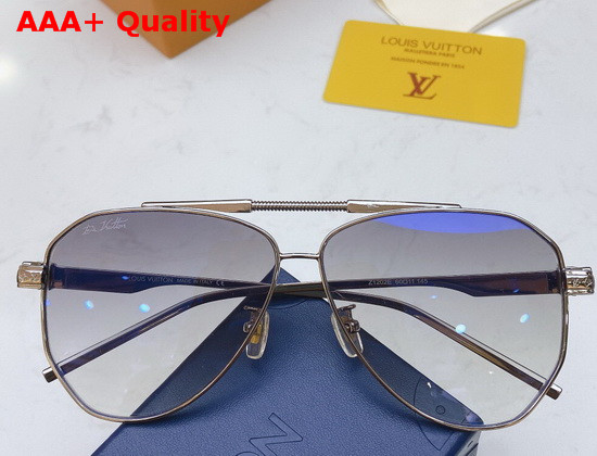 Louis Vuitton Pilot Sunglasses Gold Metal Frame Light Purple Lenses Replica
