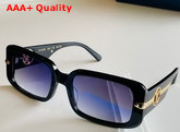 Louis Vuitton Rectangular Frame Acetate Sunglasses in Black Replica
