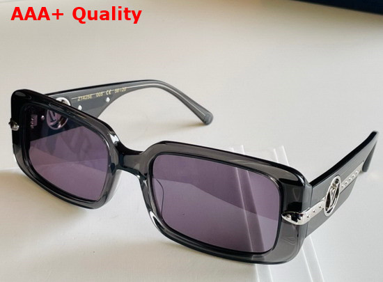 Louis Vuitton Rectangular Frame Acetate Sunglasses in Black Replica