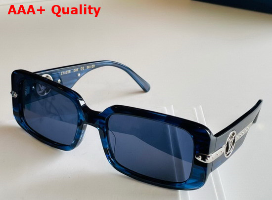 Louis Vuitton Rectangular Frame Acetate Sunglasses in Black Replica