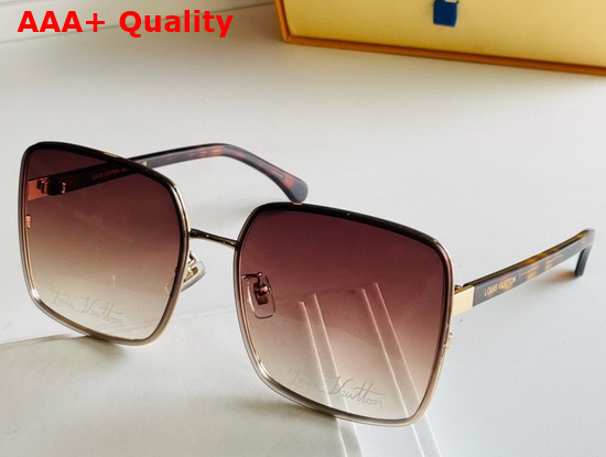 Louis Vuitton Square Sunglasses with Louis Vuitton Signature on the Lenses Replica