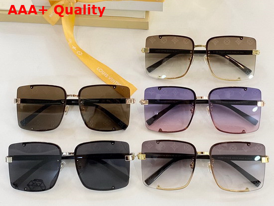 Louis Vuitton Square Sunglasses with Monogram Motif Replica