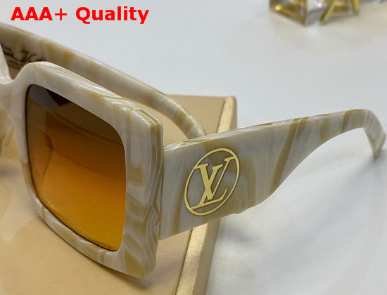 Louis Vuitton Womens Square Frame Acetate Sunglasses Blue Replica