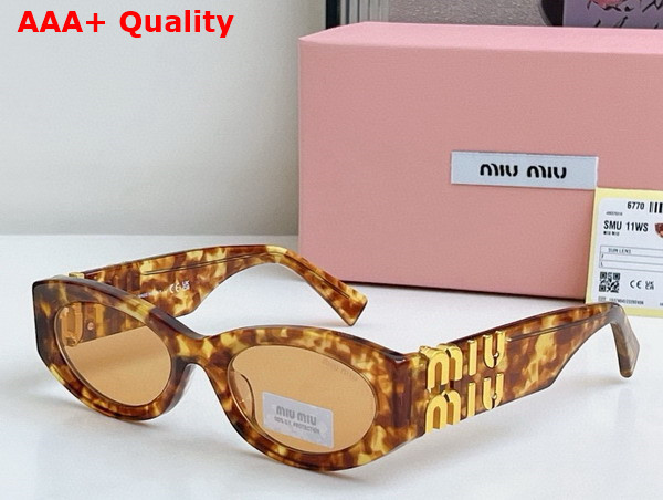 Miu Miu Glimpse Sunglasses Chocolate Brown Lenses SMU11W Replica