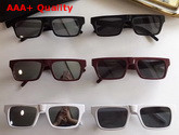 Saint Laurent Rectangular Acetate Sunglasses in Black Replica