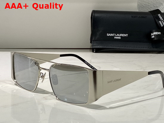 Saint Laurent Rectangular Metal Frame Sunglasses Replica