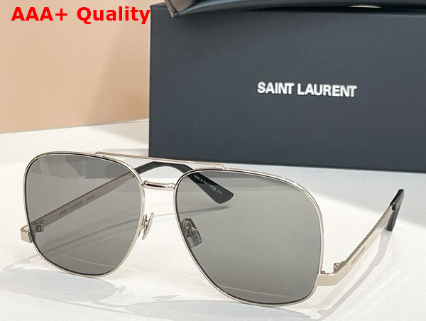 Saint Laurent SL 653 Leon Sunglasses Silver and Grey Replica