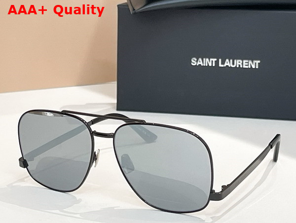 Saint Laurent SL 653 Leon Sunglasses Silver and Grey Replica