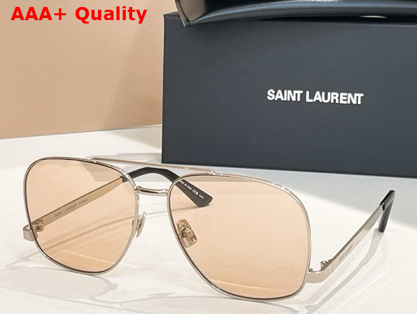 Saint Laurent SL 653 Leon Sunglasses Silver and Grey Replica