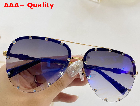 Valentino Crystal Studded Pilot Sunglasses Coffee Replica