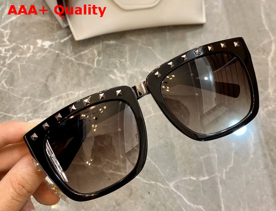 Valentino Rock Studded Acetate Sunglasses Leopard Replica