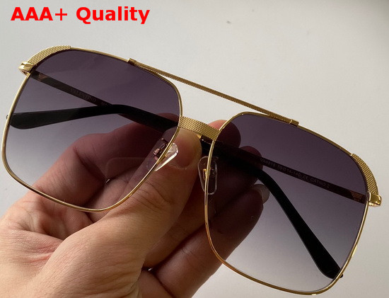 Valentino Squared Metal Frame Sunglasses Tea Color Lenses Replica
