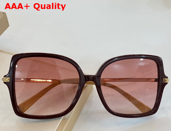 Valentino Studded Butterfly Acetate Frame Sunglasses in Black Replica