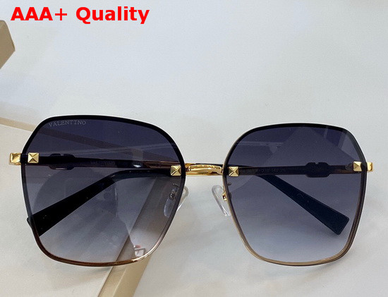 Valentino Studded Metal Frame Sunglasses Coffee Lenses Replica