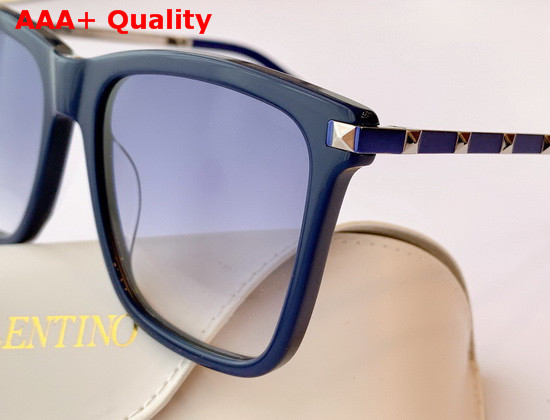 Valentino Studded Square Acetate Sunglasses White Replica