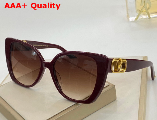 Valentino Vlogo Cat Eye Acetate Frame Sunglasses White Replica