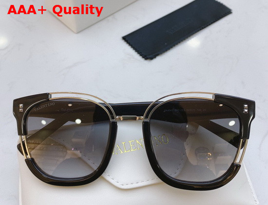 Valentino Womens Round Acetate Sunglasses in Coffee Color Replica