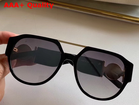 Versace Black Medusa Medallion Pilot Sunglasses Onul Replica