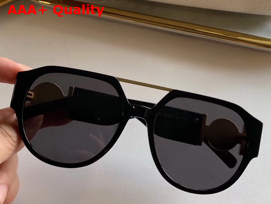 Versace Black Medusa Medallion Pilot Sunglasses Onul Replica
