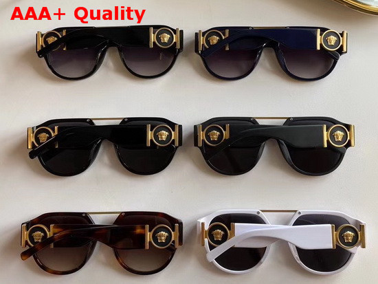 Versace Black Medusa Medallion Pilot Sunglasses Onul Replica