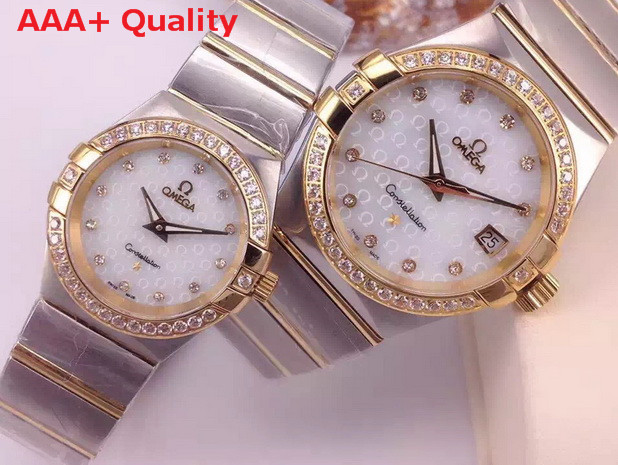 Omega Constellation Omega Co Axial 38mm Watch Yellow Gold On Silver for Sale
