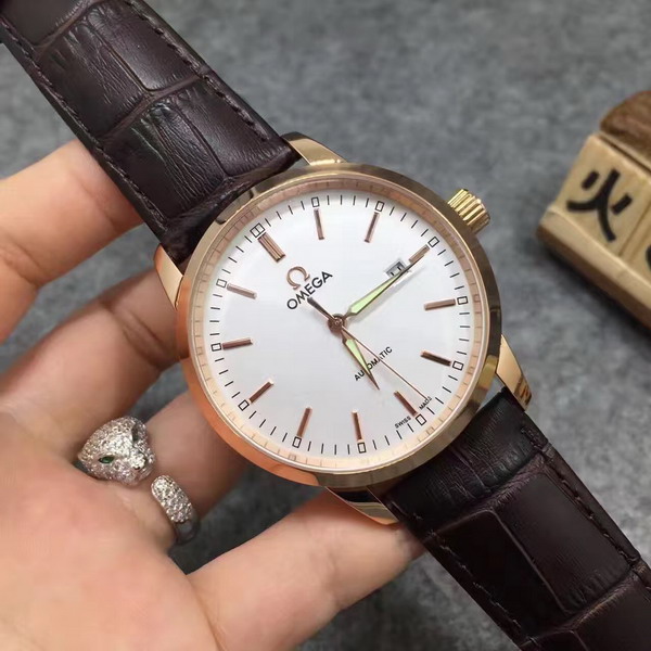 Omega Watch For Men Real Leather Strap for Sale